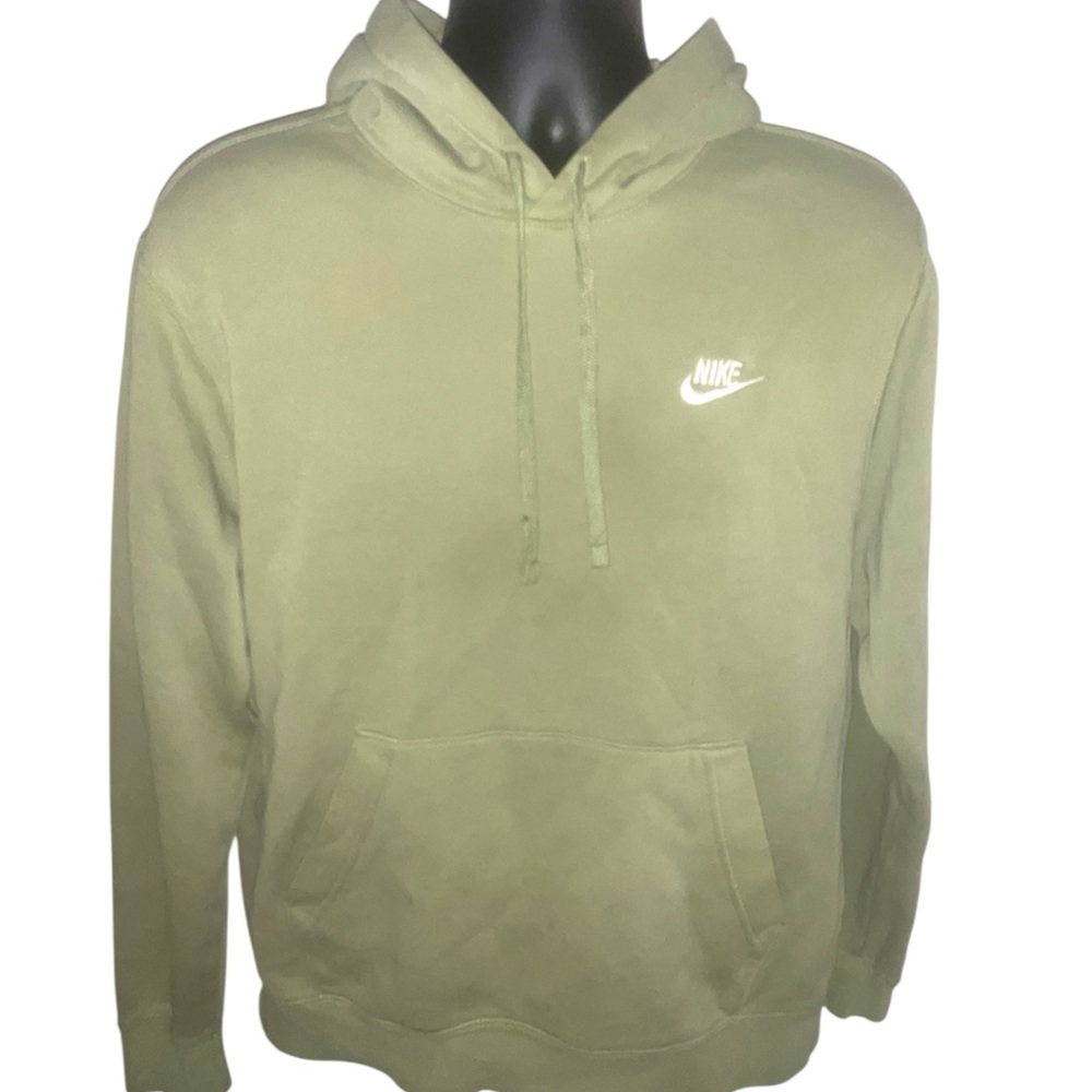 Nike Green Sweatshirt with Hood and Relaxed Fit